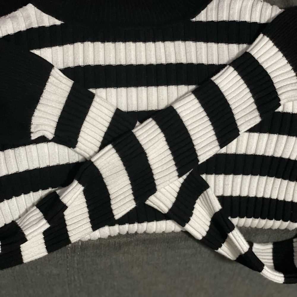 Black and White Turtle Neck